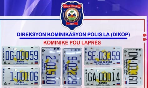 De nouvelles plaques pour les véhicules de la PNH