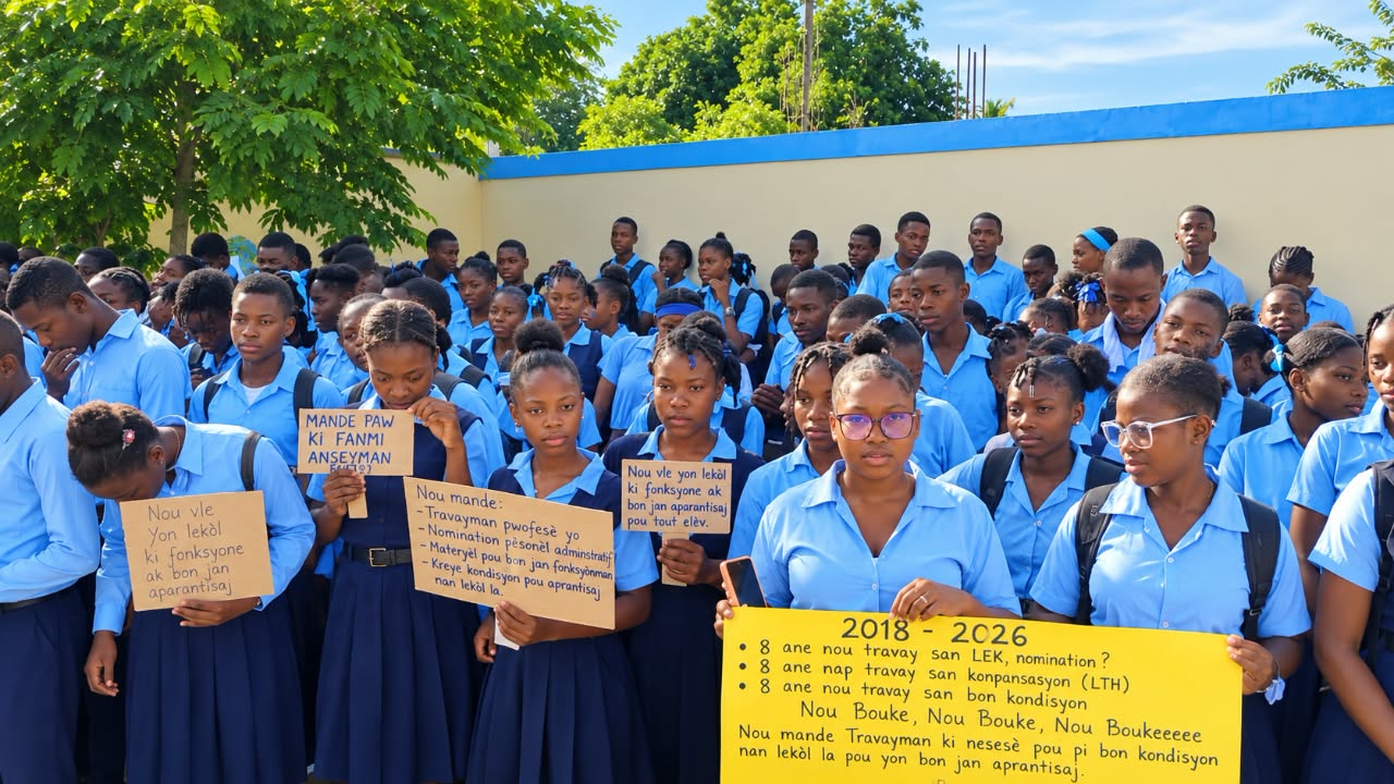 Marigot : les lycéens réclament des enseignants et du matériel