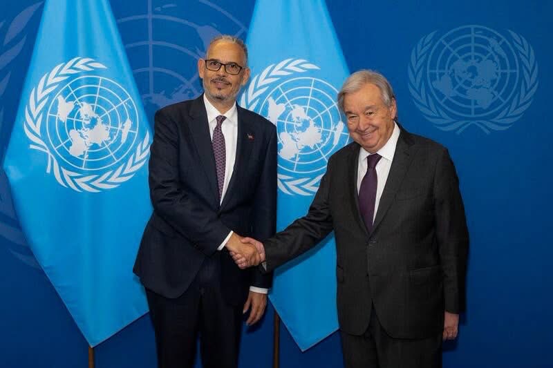 Le Premier ministre Alix Didier Fils-Aimé rencontre le secrétaire général de l’ONU