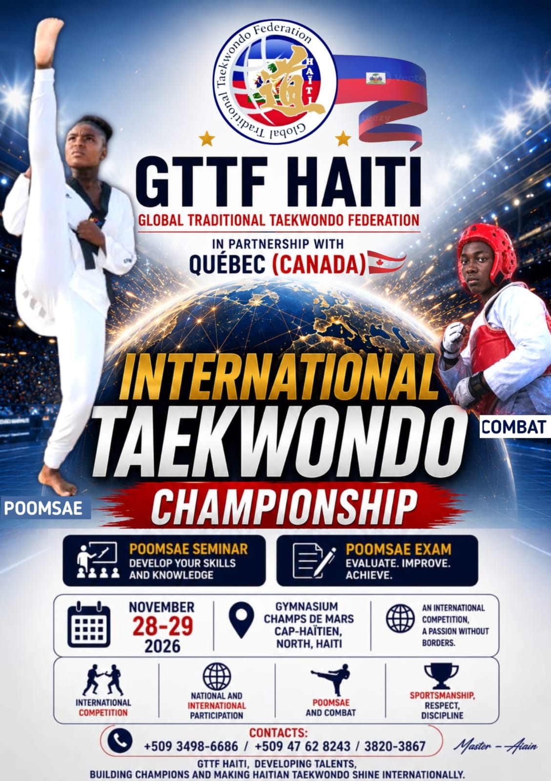 International taekwondo championship : tenue d'une compétition internationale en Haïti