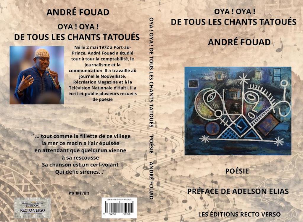 André Fouad signe Oya! Oya! de tous les chants tatoués au 13e Salon du livre haïtien de Paris
