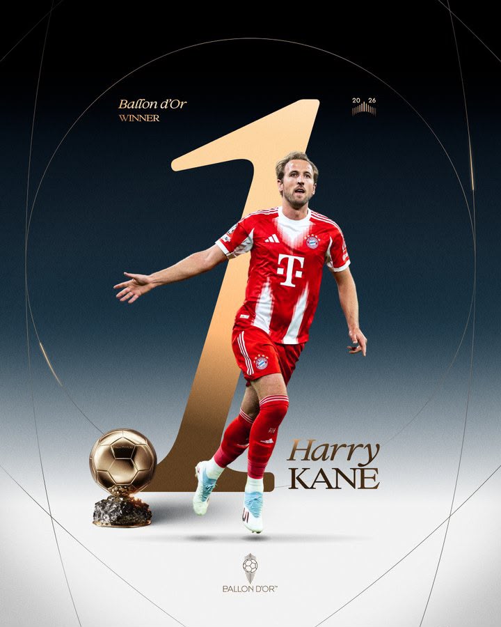 Harry Kane lauréat du Ballon d’or 2026