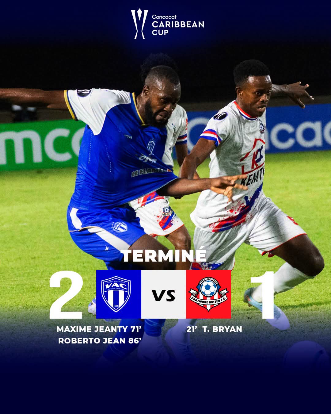 Carribean Cup: Victorieux du Portmore United 2-1, le Violette AC prend la porte de sortie