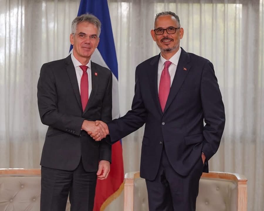Le nouvel ambassadeur de Suisse en Haïti Pascal Bornoz présente ses lettres de créances